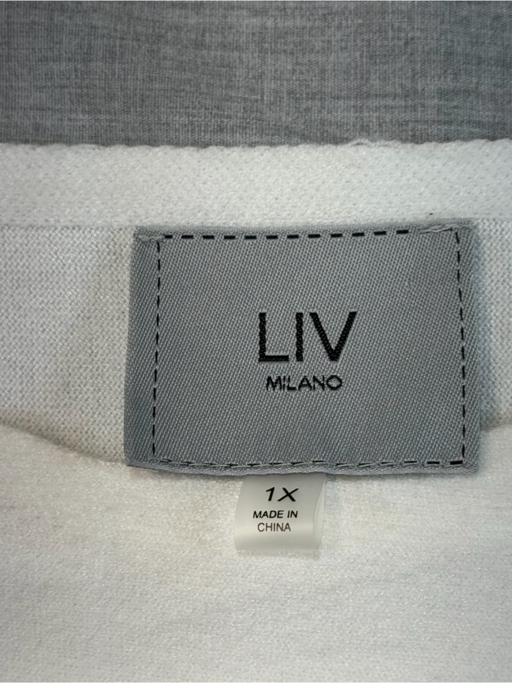 LIV Milano White Sweater with Black Sequin Floral Appliqués - Picture 3 of 7